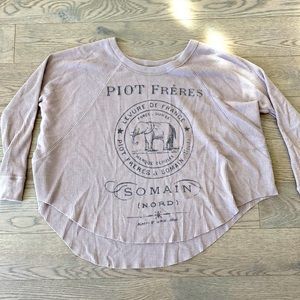 Free People long sleeve waffle top